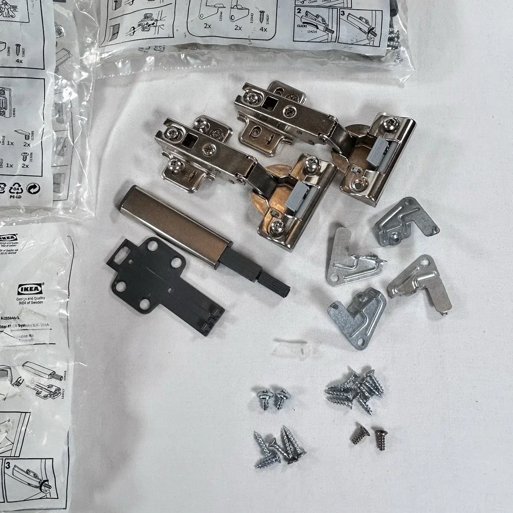 Lot Of 4, Two packs of IKEA Besta Soft Closing Push-Open Hinges, 802.612.58